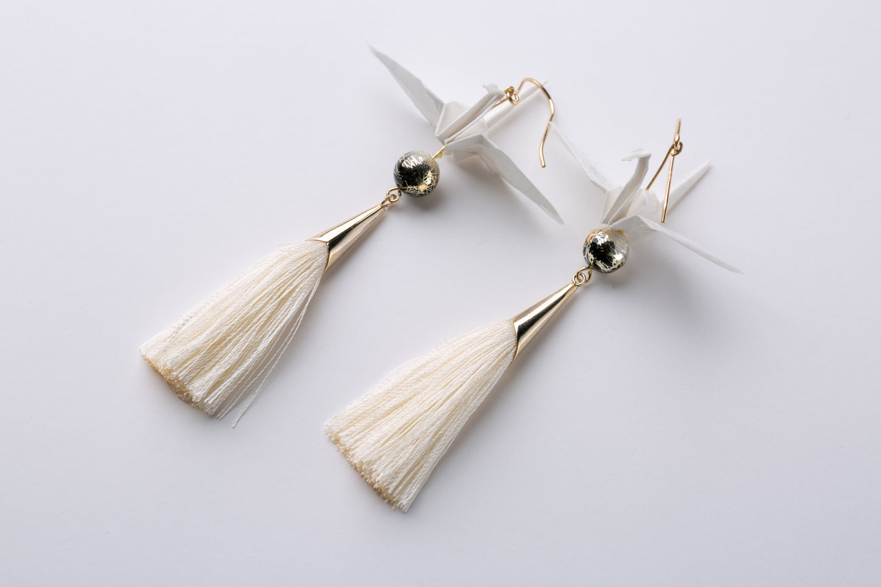 Orizuru White Design Tassel