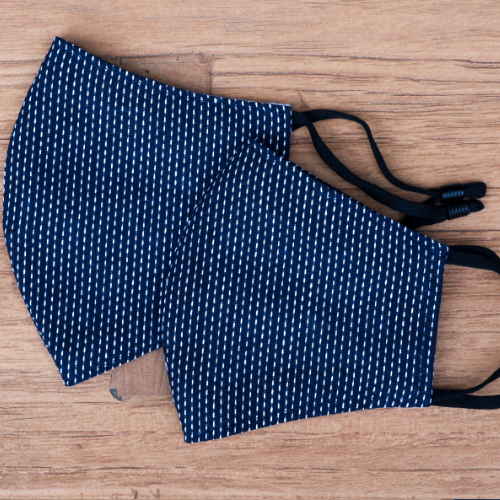 Unisex Navy Cotton Mask